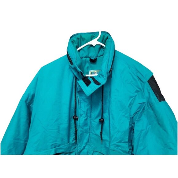Vintage Steep Slopes Teal Blue Puffer Ski Jacket Coat - Picture 4 of 7